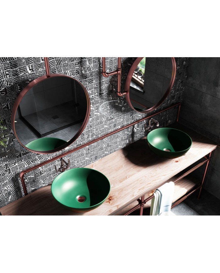 Νιπτήρας Πορσελάνης Επιτραπέζιος Ceramita F434 Green Matt ∅ 40 cm