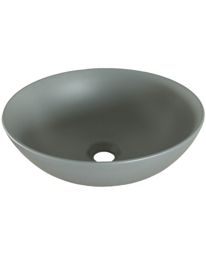 Νιπτήρας Πορσελάνης Επιτραπέζιος Ceramita F434 Grey Matt ∅ 40 cm