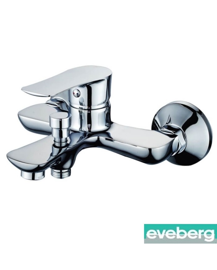 Μπαταρία Λουτρού Σετ Eveberg Venti Chrome με Τηλέφωνο Ντουζ & Σπιράλ & Στήριγμα Τηλεφώνου