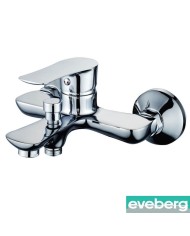 Μπαταρία Λουτρού Σετ Eveberg Venti Chrome με Τηλέφωνο Ντουζ & Σπιράλ & Στήριγμα Τηλεφώνου