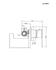Εντοιχιζόμενος Μίκτης Μίας (1) Εξόδου Armando Vicario Slim Black Matt  (500050-400)
